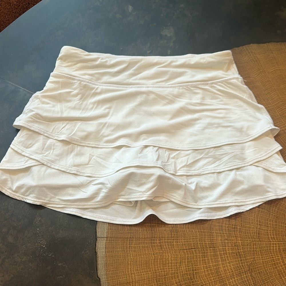 White Athleta Girl Tennis Skirt - L/12
